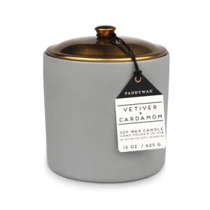 Керамична соева свещ Падивакс, Hygge - сива - Ветивер и кардамон 425 гр.